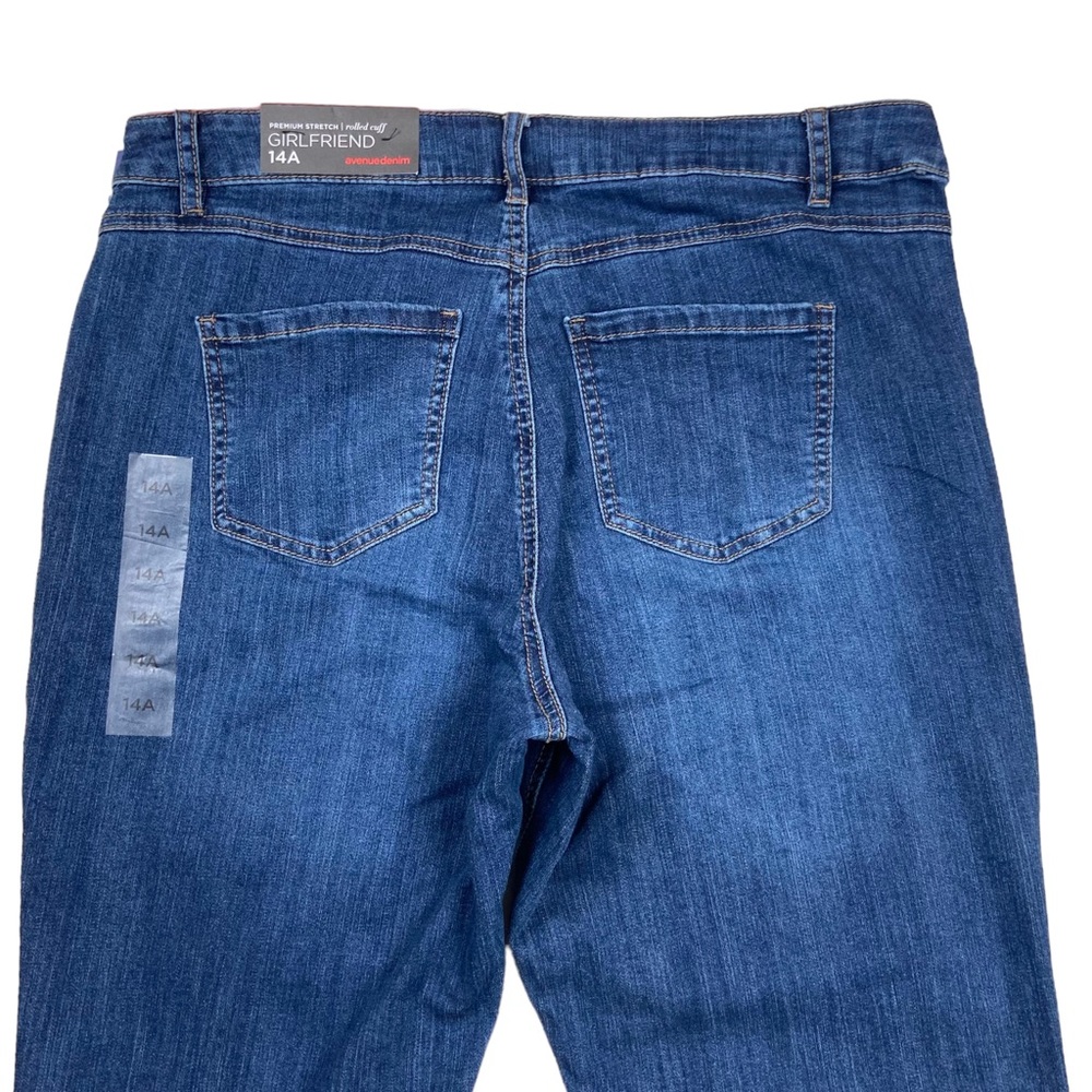 NWT Avenue Premium Stretch Girlfriend Rolled Cuff 14 - Picture 7 of 14